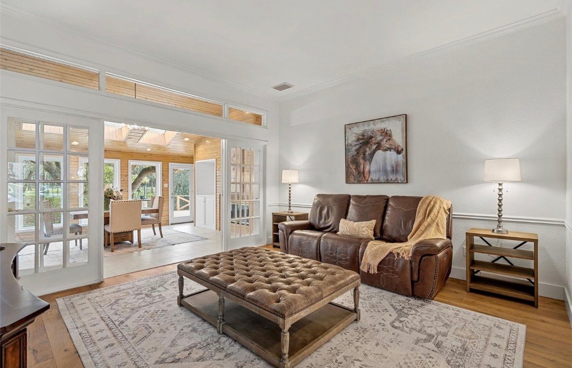Living room — occupied staging